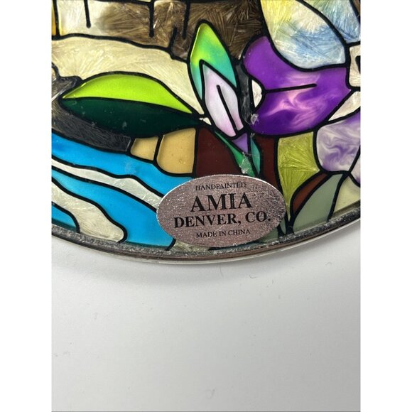 Amia Sun Catcher Floral Lighthouse Oval Hanging Decor Nautical Coastal Beach - Picture 6 of 8